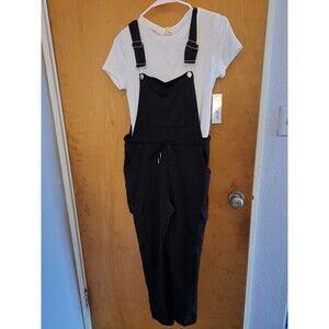Derek Heart Woman's Y2k 90s 2-Piece Overalls Set Crewneck tee Cargo Pants Size M